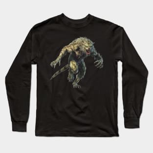 Ravenous Shadows: Horror of the Zombie Panther Long Sleeve T-Shirt